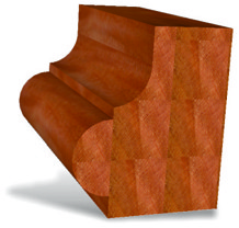 Classical cove router bit profile wood example